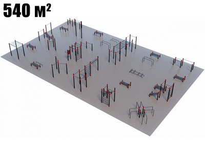Проект Парковая площадка для Воркаут и ГТО 4-6 (30 х 18 м)