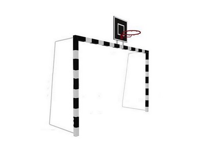 Ворота для мини-футбола с баскетбольным щитом