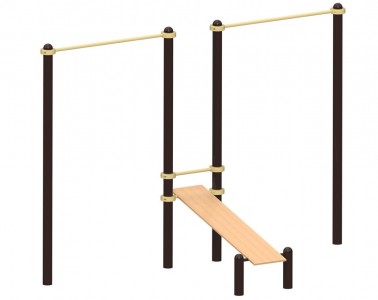 Скамья для пресса с двумя турниками TORUDA 33