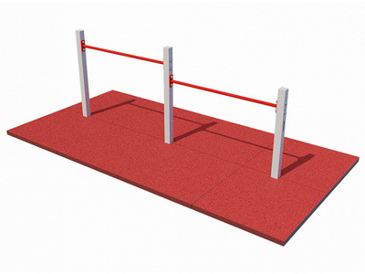 Уличные перекладины стационарные разноуровневые с упором для ног YSK-8.1286