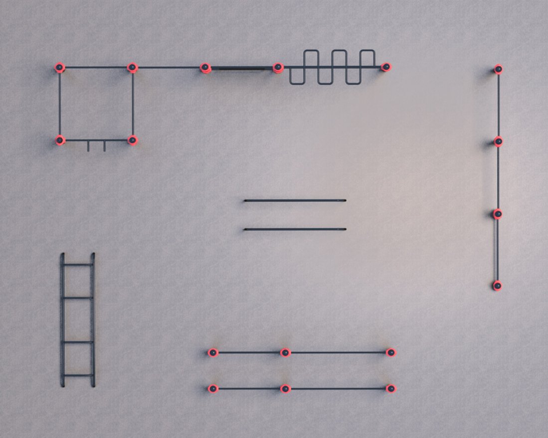Готовая спортивная площадка для улицы для Воркаут и ГТО 2-4 (8 x 10 м) - вид 2
