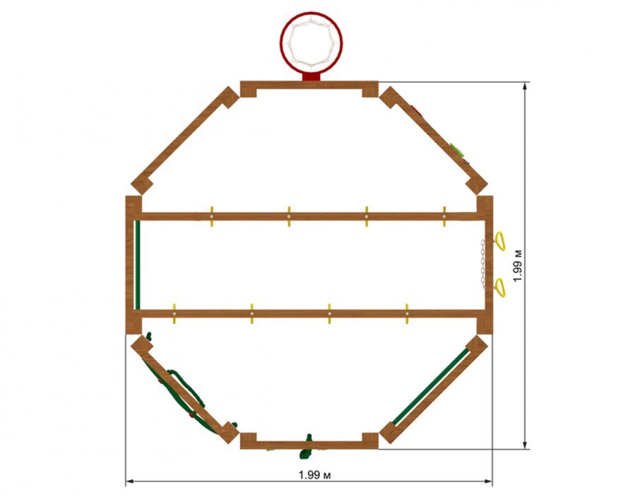 Спорткомплекс для улицы Воркаут - вид 3