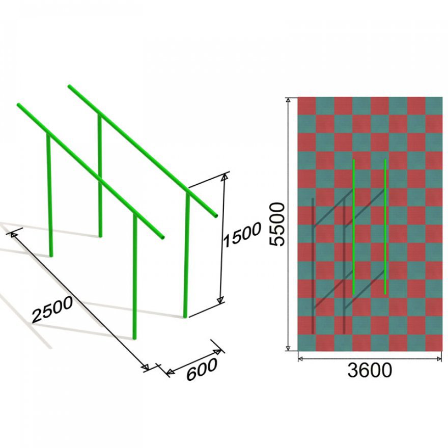 Брусья перекладины BL - вид 2