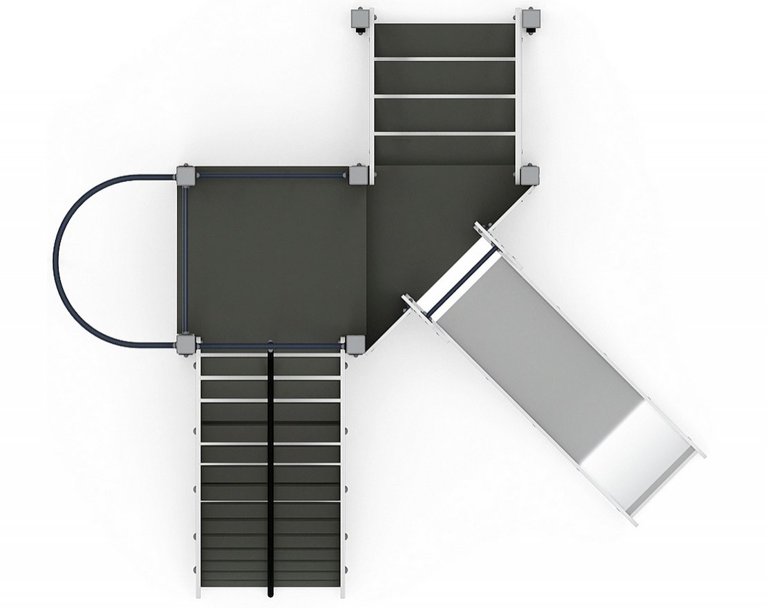 Уличный ДСК Орнамент серо-оранжевый-1 - вид 4