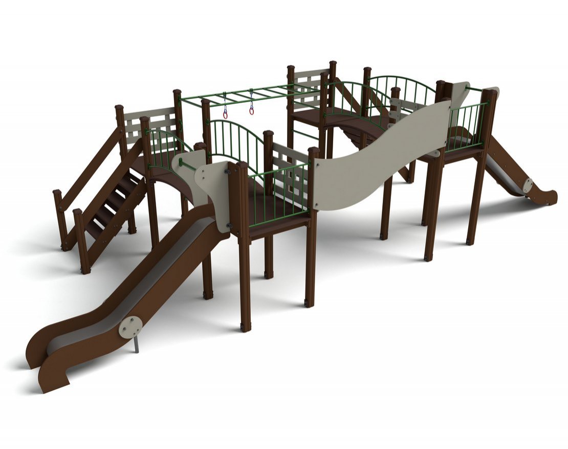 Детский игровой комплекс Браун с песочницей Н-1500 и Н-1200 ДИО 04030 - вид 1