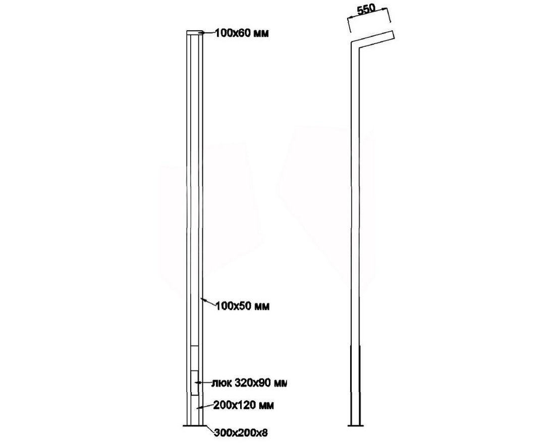 Фонарь  Сходня, Г-обр. 4-5 м