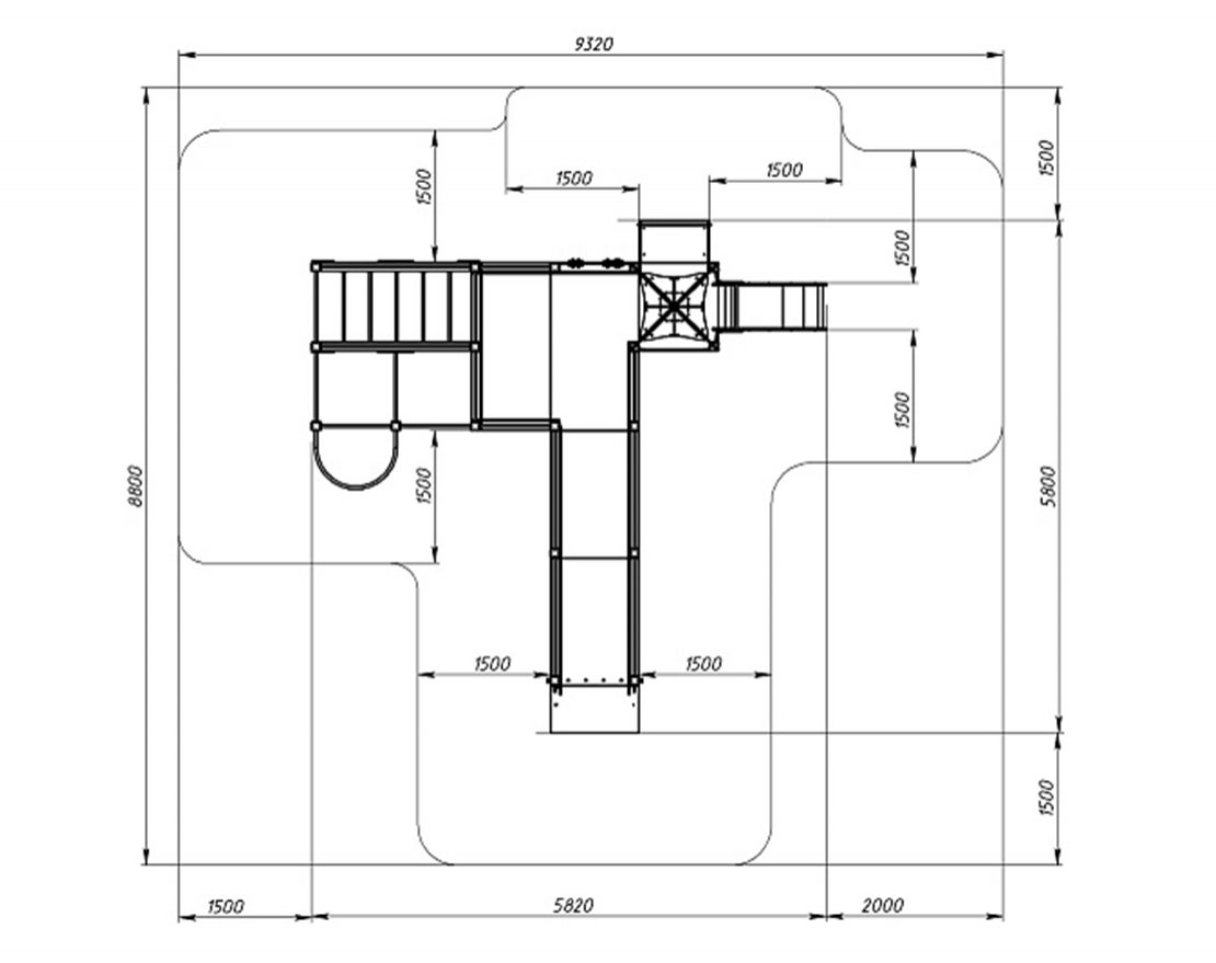 Горка Лунная база-3 h=750 - вид 2