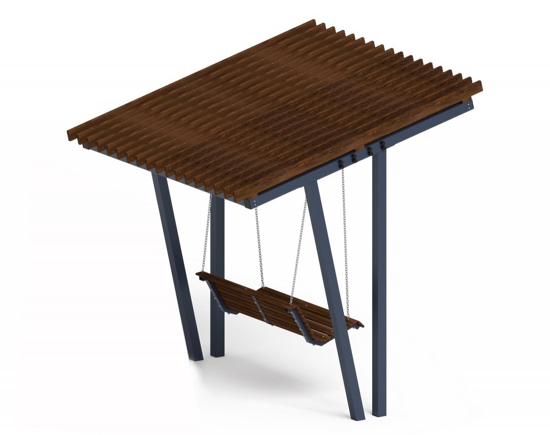 Пергола Дилайт с диваном (без поликарбоната) - вид 1