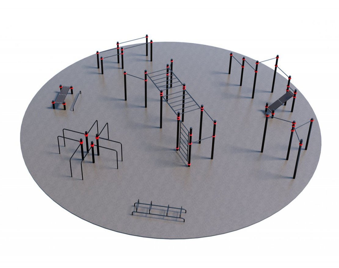 Оборудование для воркаута для Воркаут и ГТО 3-3 (Ø16 м) - вид 1