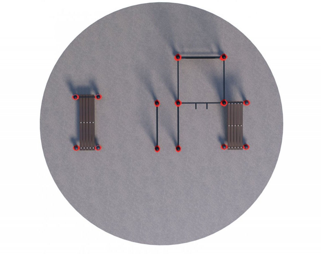 Оборудование для воркаута для коттеджа 1-3 (Ø7 м) - вид 2