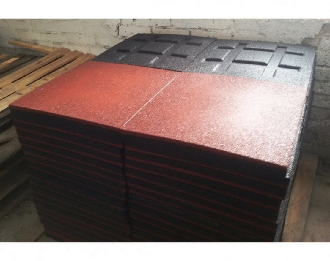 Резиновая плитка плитка 500x500 (10 мм) - вид 2