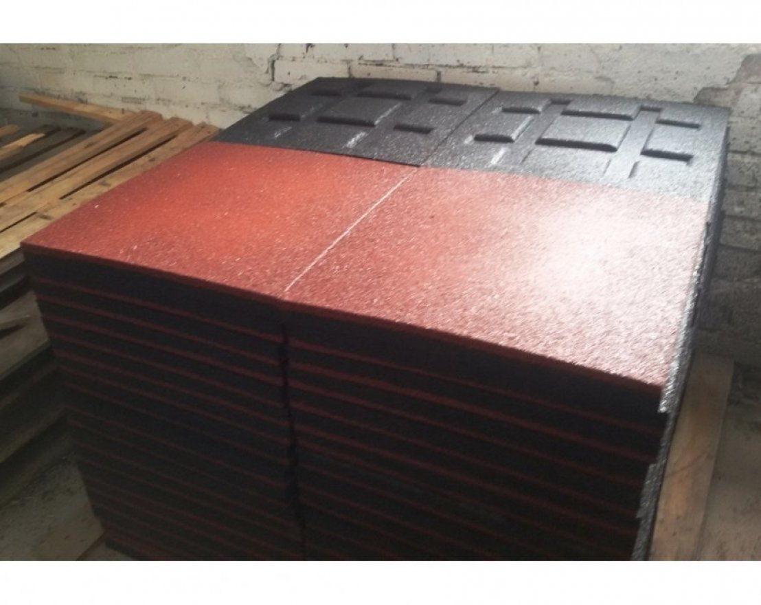 Резиновая плитка 500x500 (П) для сыпучей поверхности - вид 9