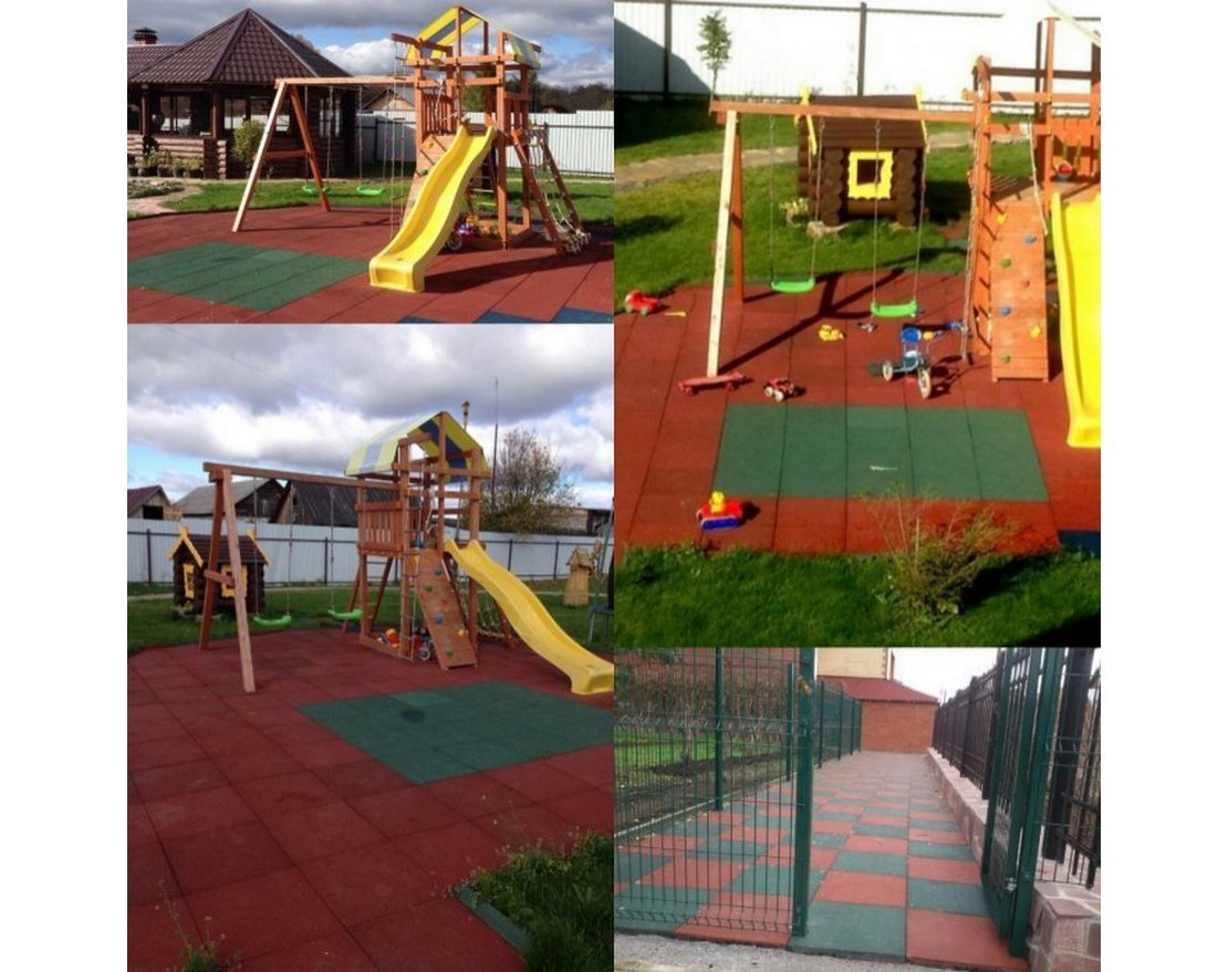 Резиновая плитка 500x500 (30 мм) - вид 3