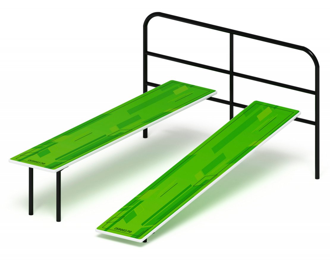 Уличная двойная скамья для пресса Форма и сила-2 - вид 2