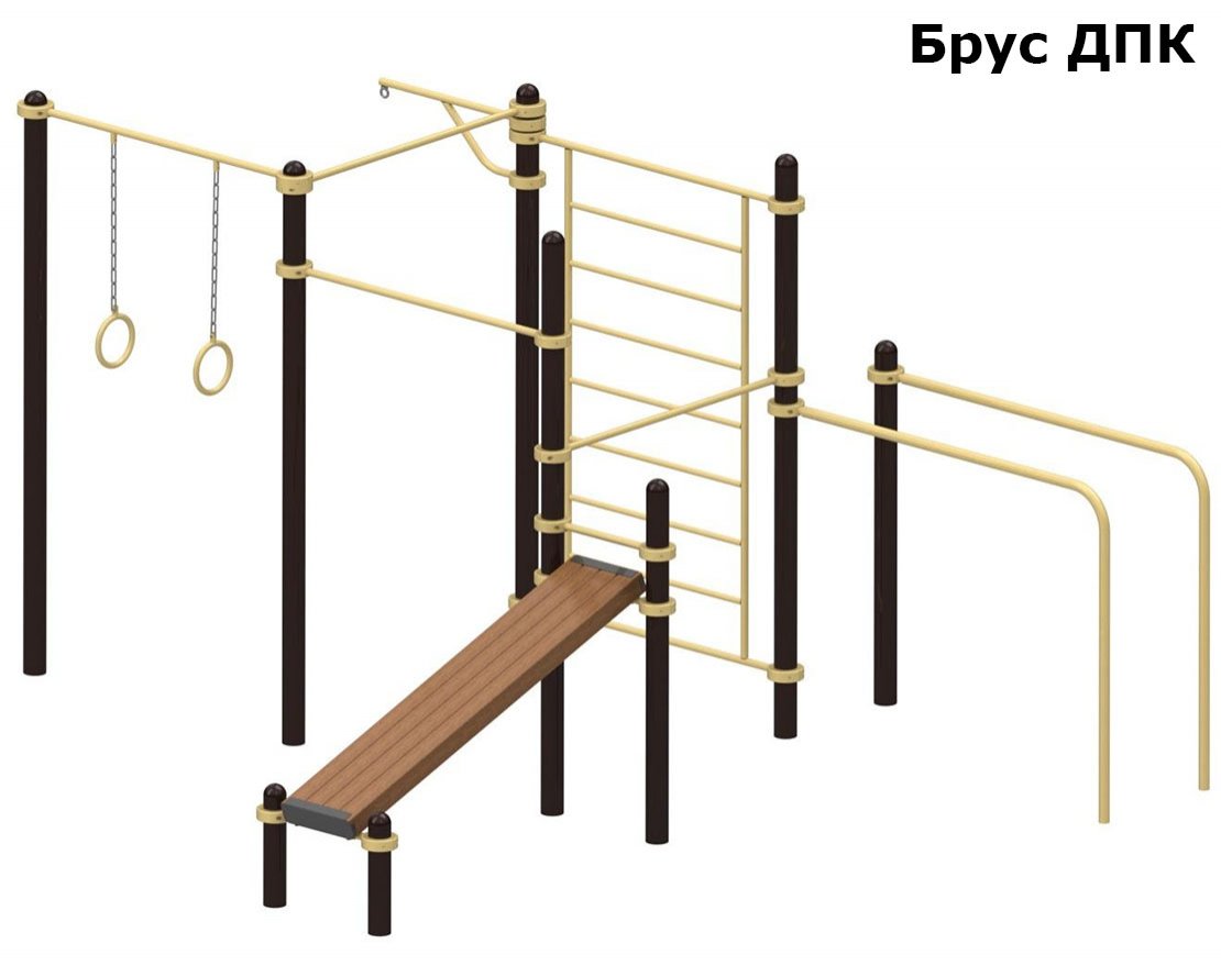 Спорткомплекс для улицы с кольцами и кронштейном для груши TORUDA 130 - вид 1