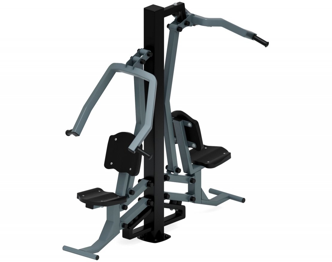 Уличный тренажер Тяга верхняя+Жим от груди Тренировка 1 - вид 2