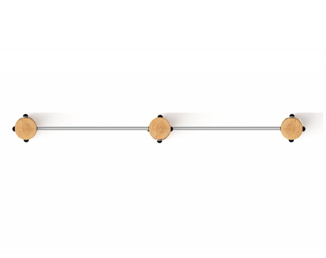 Уличный взрослый двойной турник Выше и сильнее (лиственница) - вид 2