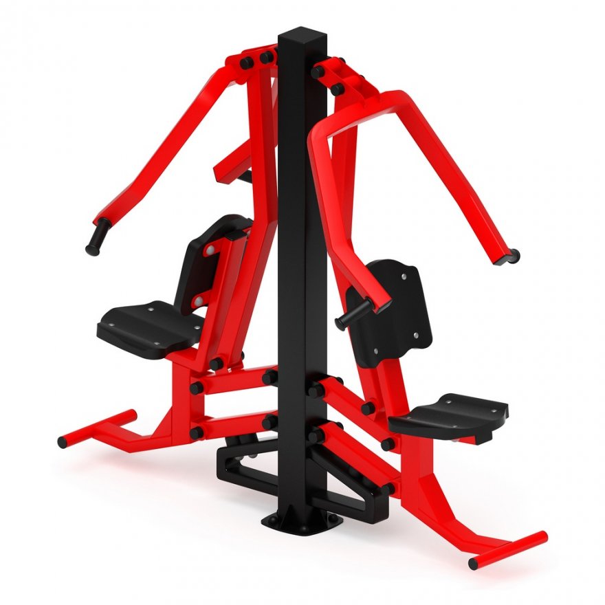 Тренажер для улицы Жим от груди двойной Тренировка 7 - вид 5