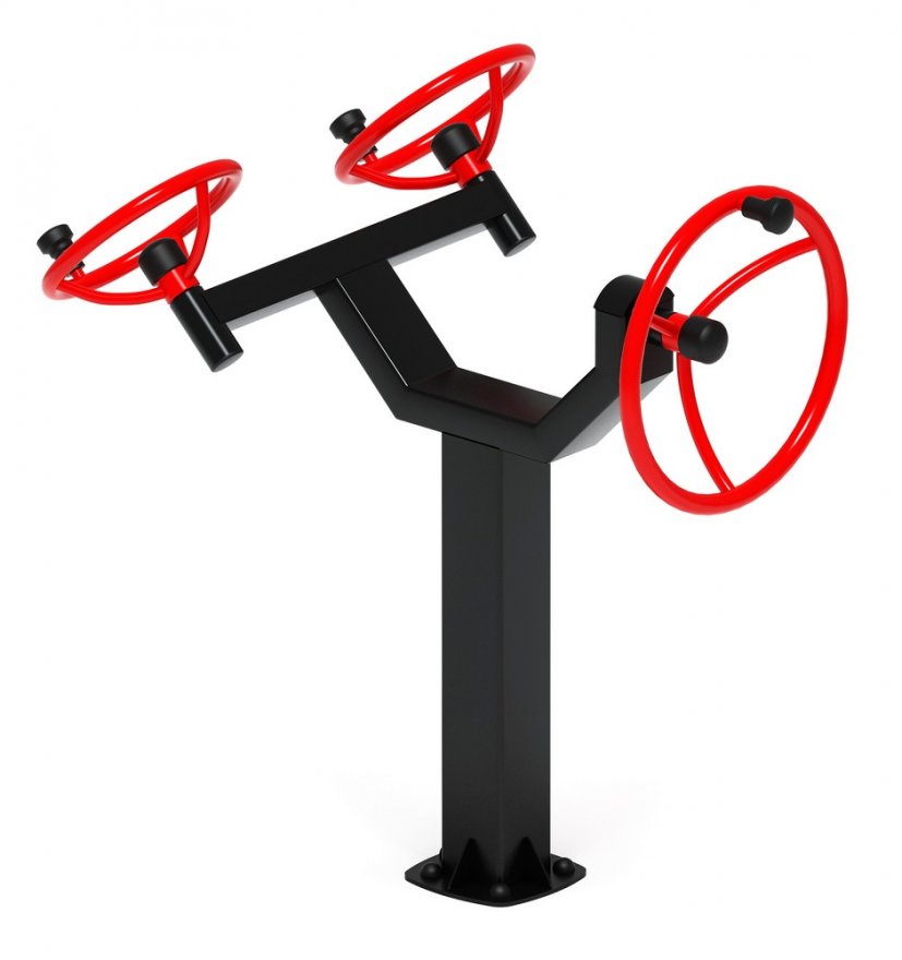 Уличный тренажёр Рули Тренировка 10 (положение сидя) - вид 2