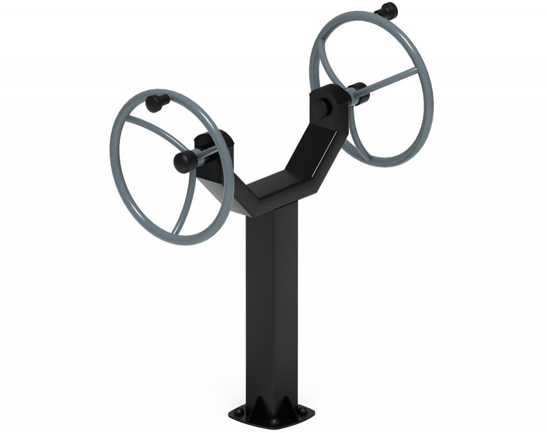 Уличный тренажёр Рули Тренировка 12 (положение сидя) - вид 2