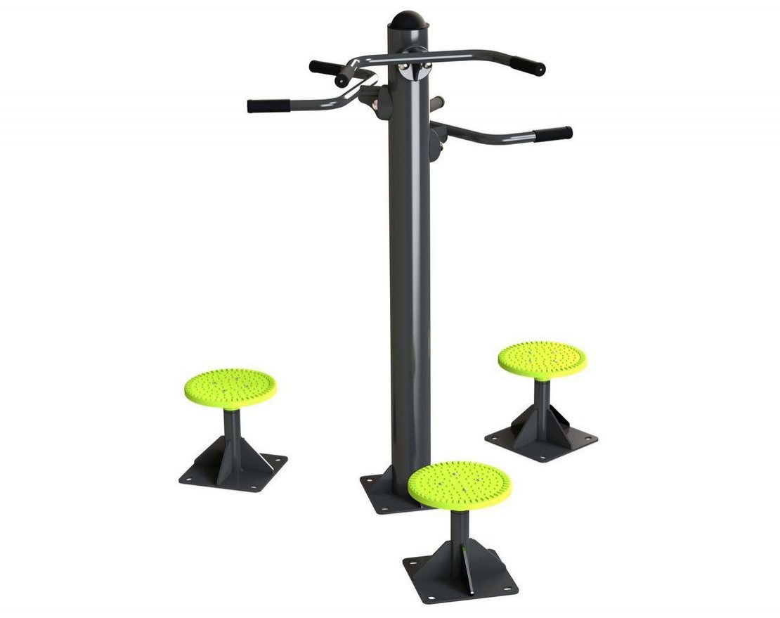 Уличный тренажер Твистер стоя (тройной) Smart-1004 - вид 2
