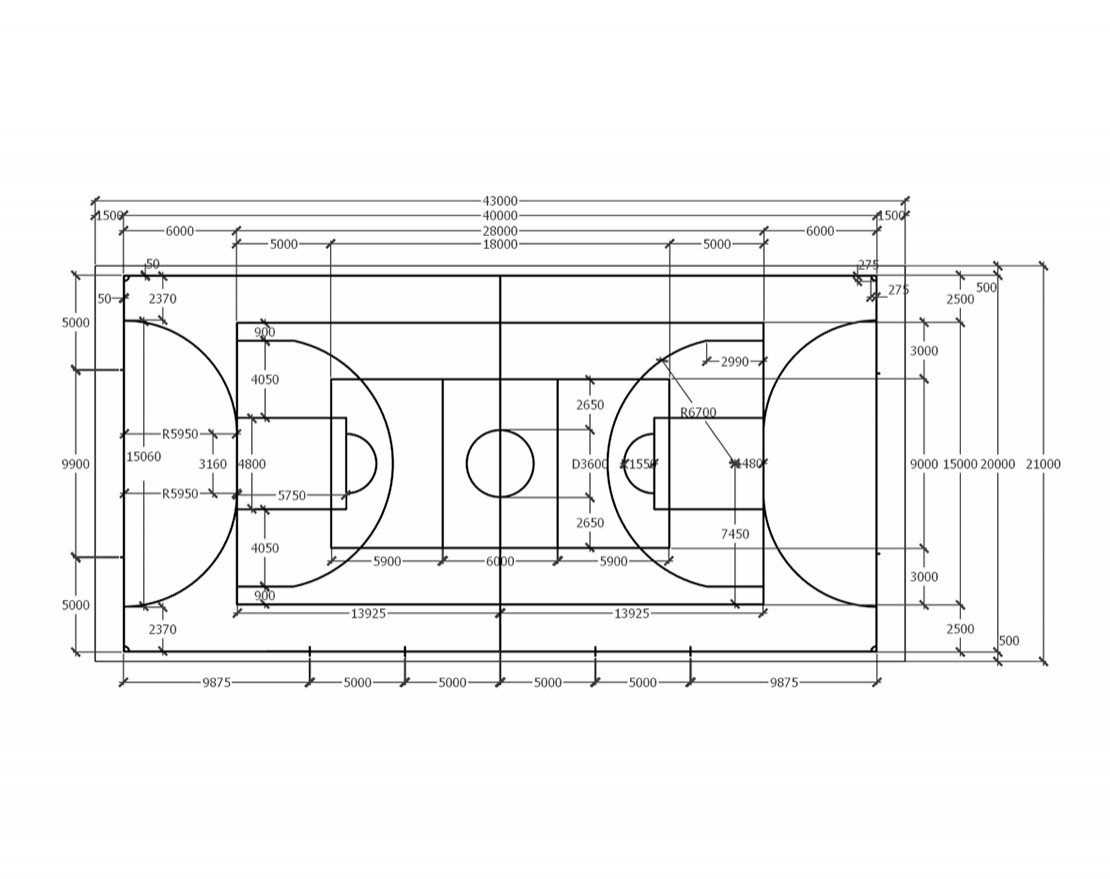 Уличная универсальная спортплощадка TORUDA SP-1 (43х21, игровое поле 40х20) - вид 2