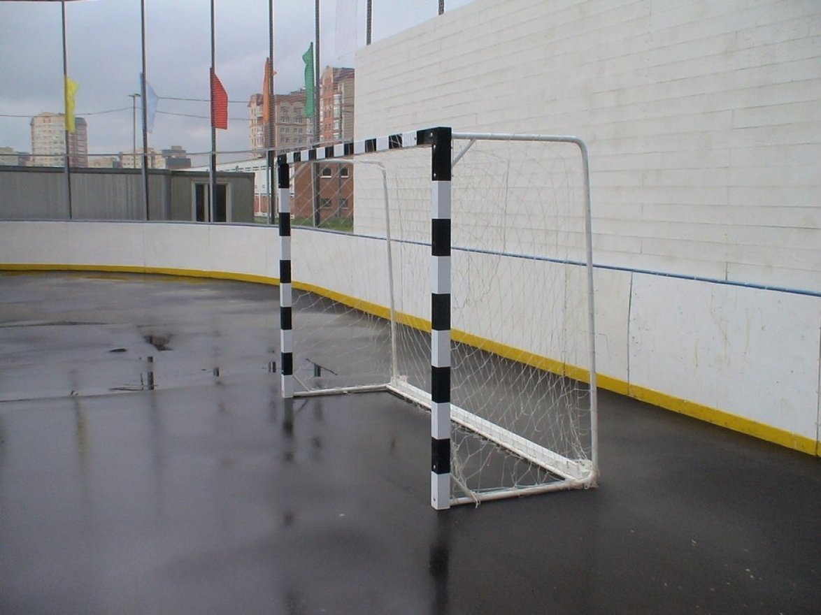 Ворота мини-футбольные (гандбольные) 2х3м свободностоящие с противовесом, без колес, пара - вид 2